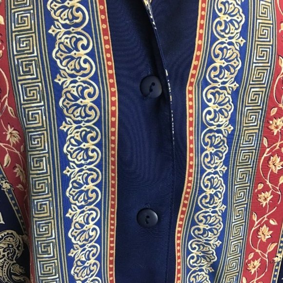 Vintage- Tan Jay Medallion/Paisley Button Down - Picture 5 of 9